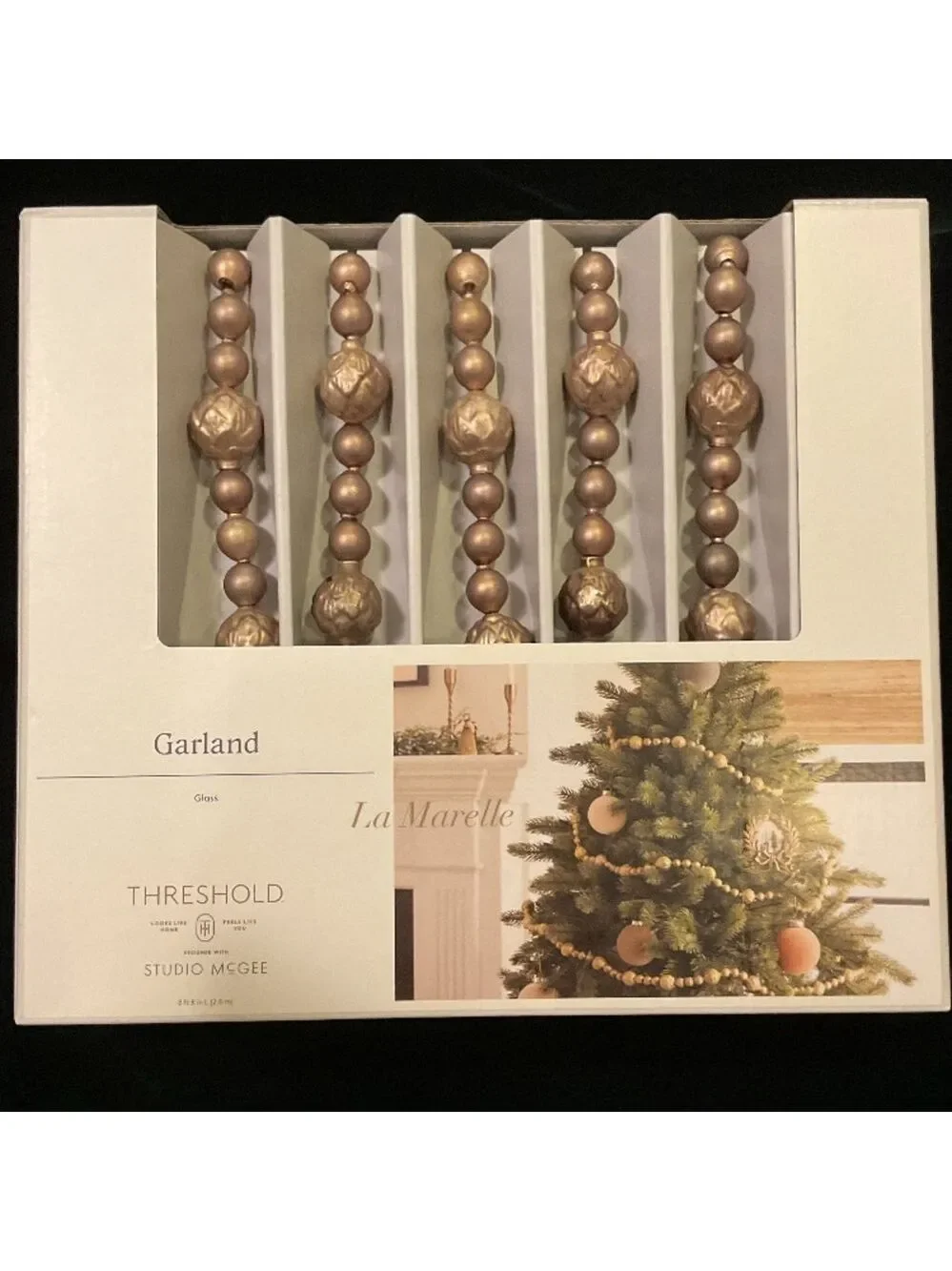 Gold Bead Christmas Garland - Threshold™ designed with Studio McGee